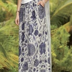 Peruvian Connection Wanderlust floral knit maxi skirt XL
